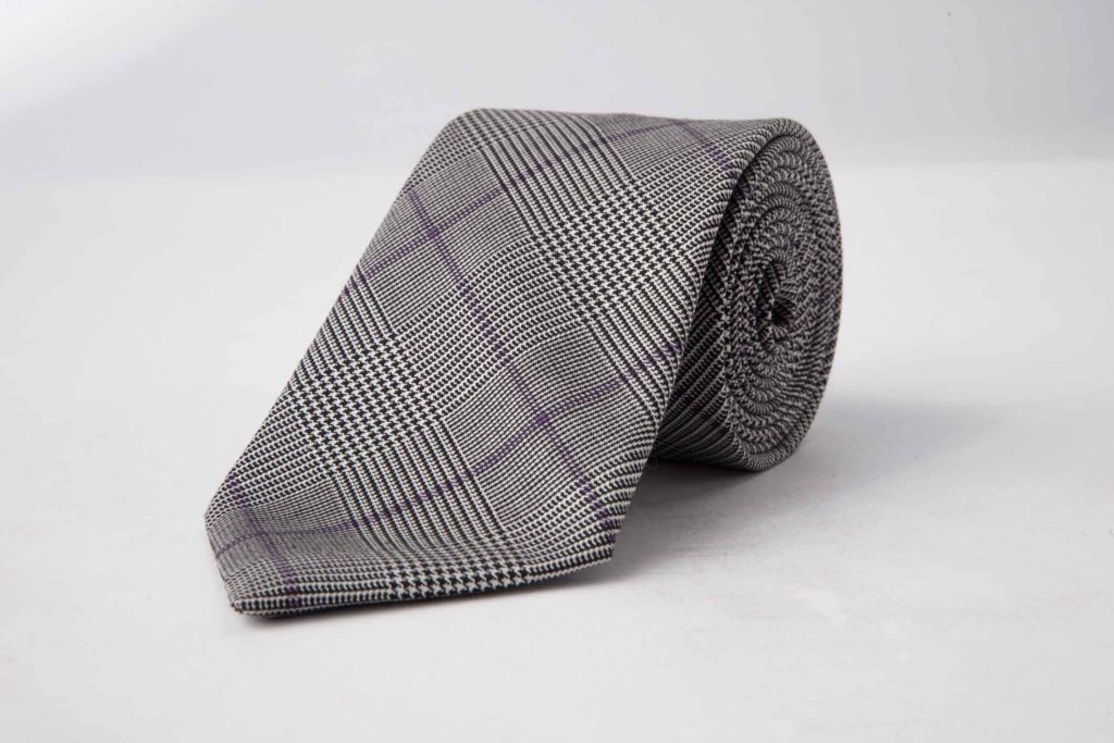 glen plaid necktie, tie, handmade, handmade accessories
